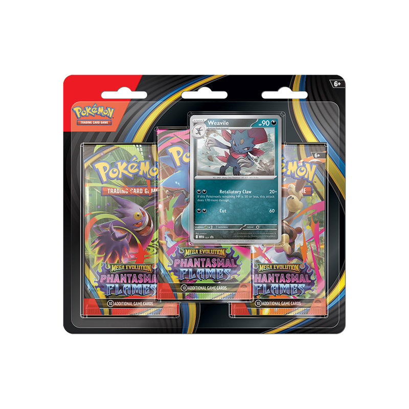 Pokemon TCG: Mega Evolution 02 Phantasmal Flames- 3-Booster Blister